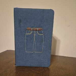 Denim Blue Embroidered Jeans Cover